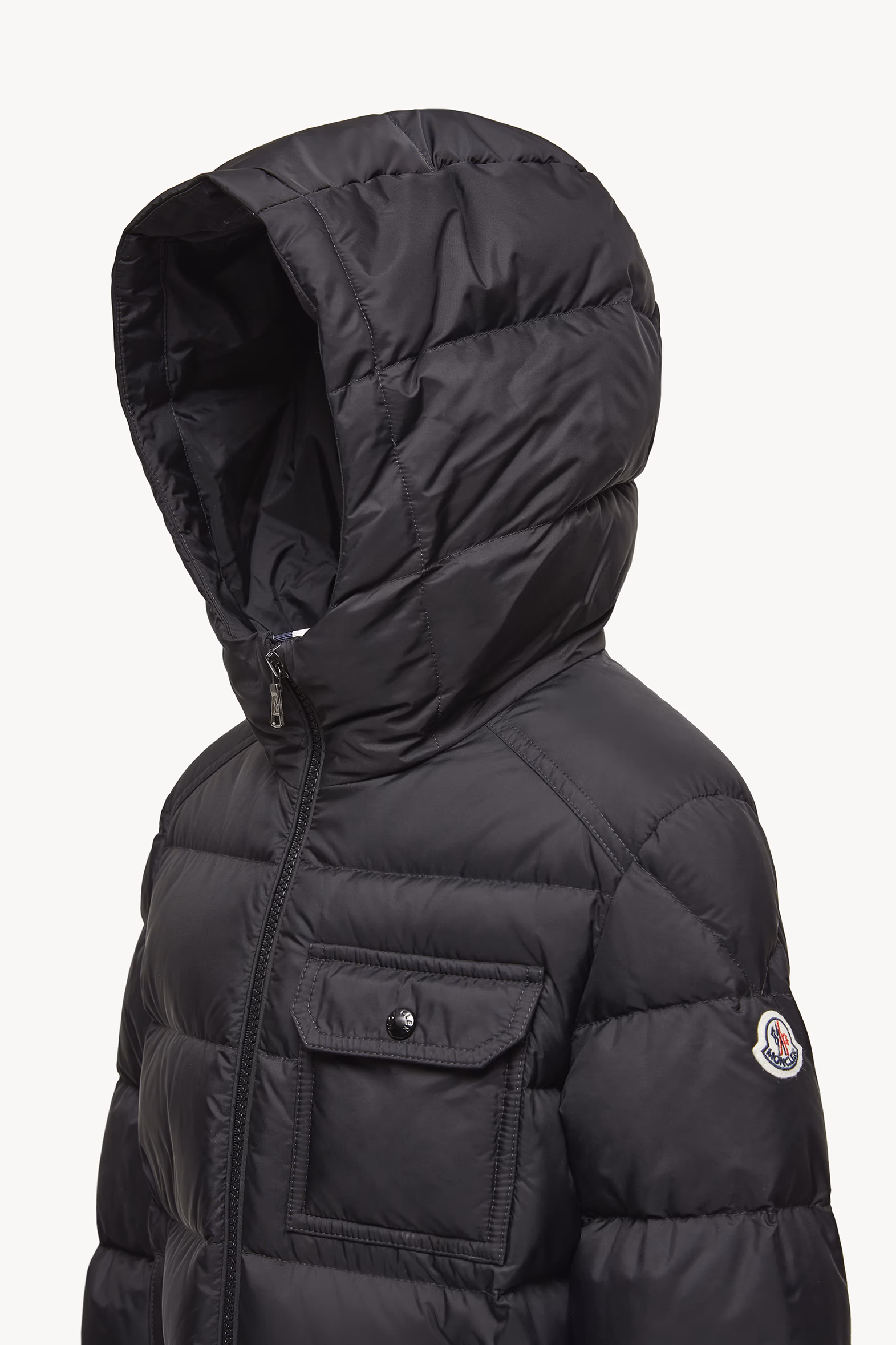 Alani Hooded Down Jacket Boy Black Moncler 3